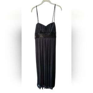 Trixxi Elegant Black Sequin Maxi Length Homecoming Party Dress, XL